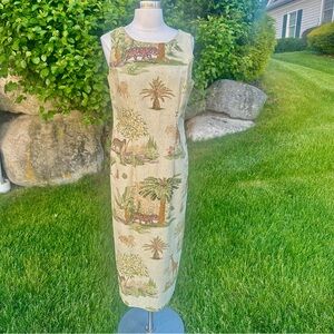 Citi Vintage Safari Sleeveless Dress